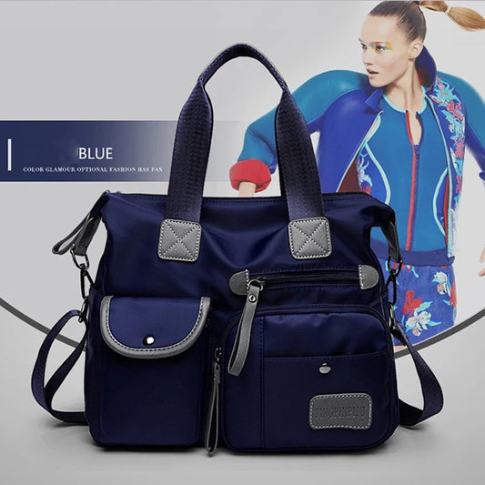 Women New Oxford Cloth Shoulder Bags Waterproof Nylon Messenger Bag Female Large Capacity Crossbody Bags Purple one size